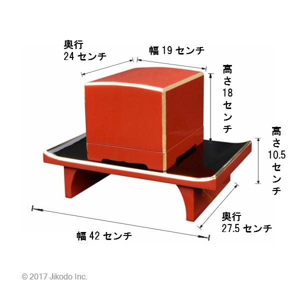 寺院仏具】潤み塗り 経箱と経箱台のセット 経箱幅19センチ 国内 寺院仏具】潤み塗り 経箱と経箱台のセット 経箱幅19センチ 国内