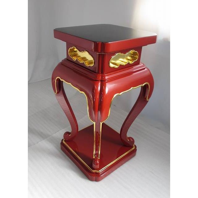 特別販売品】朱塗り 中央香台(幅約30.3cmx高さ約62cm)長期在庫 特別販売品】朱塗り 中央香台(幅約30.3cmx高さ約62cm)長期在庫