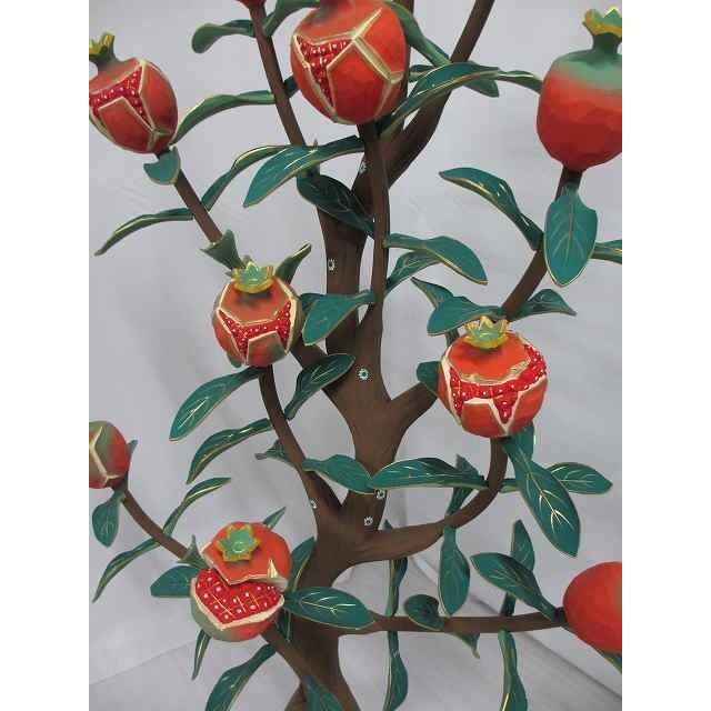 特別販売品】木製 ザクロ常花 一対 花立は別売り 彩色(水上高さ 特別販売品】木製 ザクロ常花 一対 花立は別売り 彩色(水上高さ