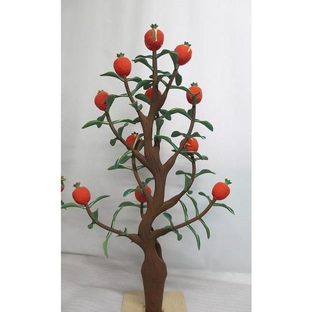 特別販売品】木製 ザクロ常花 一対 花立は別売り 彩色(水上高さ 特別販売品】木製 ザクロ常花 一対 花立は別売り 彩色(水上高さ