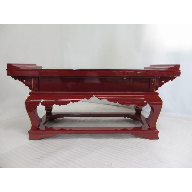 特別販売品】朱塗り 春日型焼香机 3尺(幅約91cmx高39cmx奥38.5 特別販売品】朱塗り 春日型焼香机 3尺(幅約91cmx高39cmx奥38.5