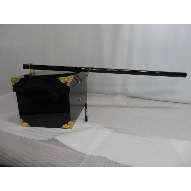 特別販売品】黒塗り 挟箱 担ぎ棒・金具付 (幅約64cm×高さ約35cm 特別販売品】黒塗り 挟箱 担ぎ棒・金具付 (幅約64cm×高さ約35cm