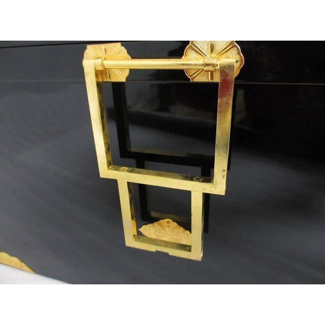 特別販売品】黒塗り 挟箱 担ぎ棒・金具付 (幅約64cm×高さ約35cm 特別販売品】黒塗り 挟箱 担ぎ棒・金具付 (幅約64cm×高さ約35cm