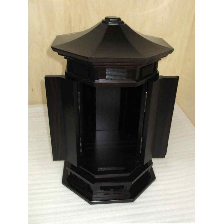 特別販売品】極上品 黒檀 八角厨子(内寸高約20.5cmx直径15.5cm 特別販売品】極上品 黒檀 八角厨子(内寸高約20.5cmx直径15.5cm