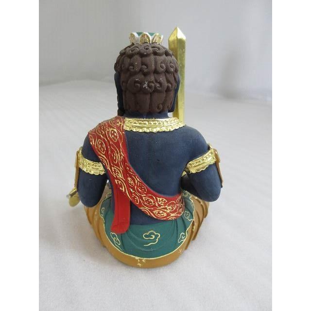 特別販売品】木製 彩色 不動明王像(幅約17cm×総高約32cm×奥約 特別販売品】木製 彩色 不動明王像(幅約17cm×総高約32cm×奥約
