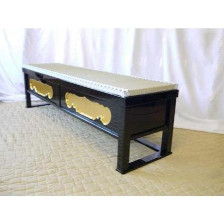 特別販売展示品】黒塗り 寺院用長椅子 本堂用椅子(幅約151cm高さ 特別販売展示品】黒塗り 寺院用長椅子 本堂用椅子(幅約151cm高さ