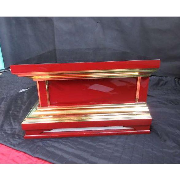特別販売品】朱塗り 厨子台 仏像台にも(幅80cm高25cm奥43cm)長期 特別販売品】朱塗り 厨子台 仏像台にも(幅80cm高25cm奥43cm)長期