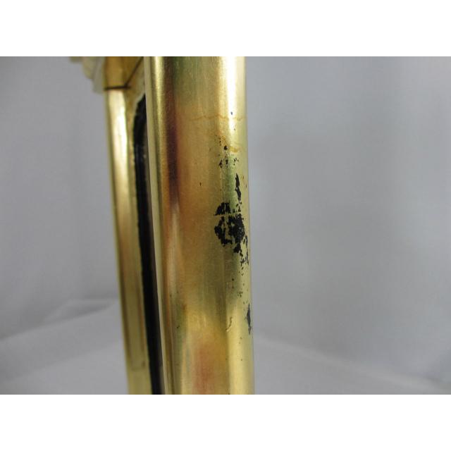 特別販売品】札黒三方金 柱付出高欄位牌 劣化有 (幅約24.5cm×高 特別販売品】札黒三方金 柱付出高欄位牌 劣化有 (幅約24.5cm×高