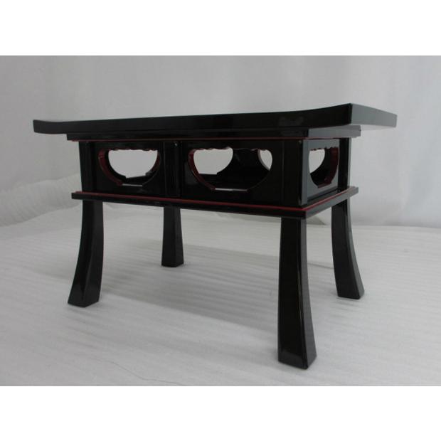 特別販売品】黒面朱 天反り経机(幅約42.5cm×高約25.5cm×奥行約 特別販売品】黒面朱 天反り経机(幅約42.5cm×高約25.5cm×奥行約