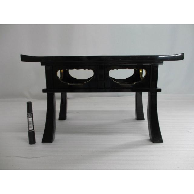 【特別販売品】黒面金　天反り経机(幅約48cm×高約28cm×奥行約27cm) 長期在庫品　木製高級仏具通販 管理番号「5055」