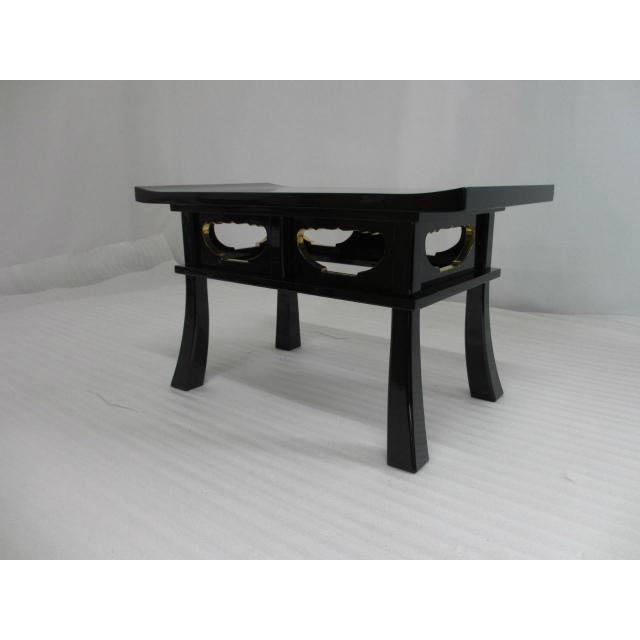 【特別販売品】黒面金　天反り経机(幅約48cm×高約28cm×奥行約27cm) 長期在庫品　木製高級仏具通販 管理番号「5055」_1