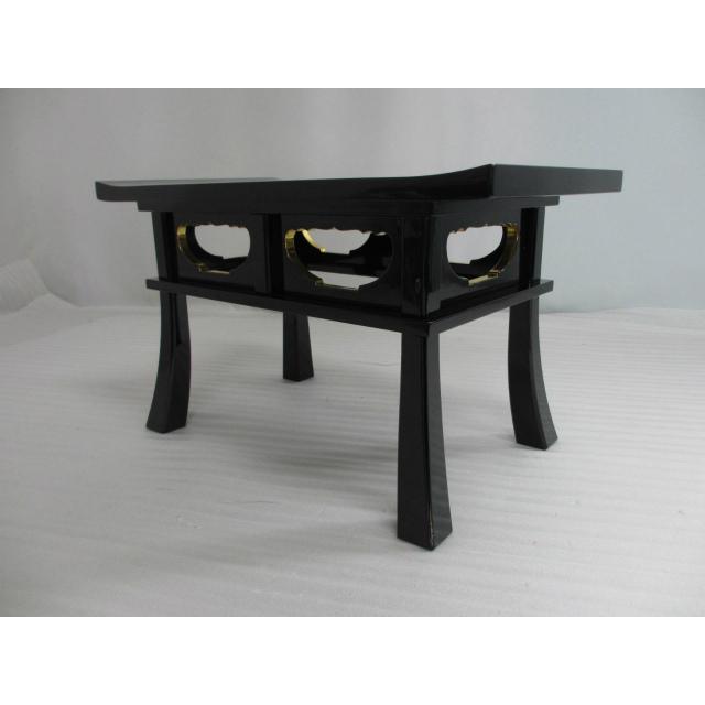 【特別販売品】黒面金　天反り経机(幅約48cm×高約28cm×奥行約27cm) 長期在庫品　木製高級仏具通販 管理番号「5055」_3