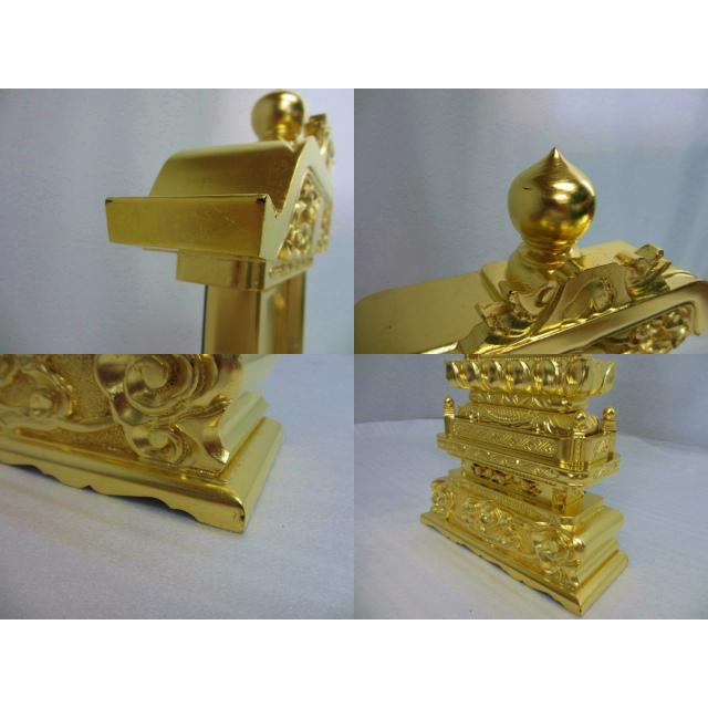 特別販売品】純見付三方金 柱付出高欄位牌NO.2 劣化有 (幅約26cm 特別販売品】純見付三方金 柱付出高欄位牌NO.2 劣化有 (幅約26cm