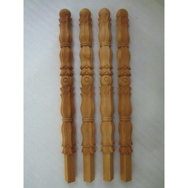 特別販売品】護摩壇用 四ケツ4本と門標2本の木地彫刻(長さ約103 特別販売品】護摩壇用 四ケツ4本と門標2本の木地彫刻(長さ約103