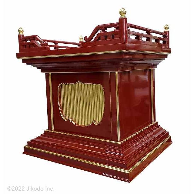 寺院仏具】黒塗り 高欄付き小型須弥壇 幅60cm サイズ調整可能 寺院仏具】黒塗り 高欄付き小型須弥壇 幅60cm サイズ調整可能