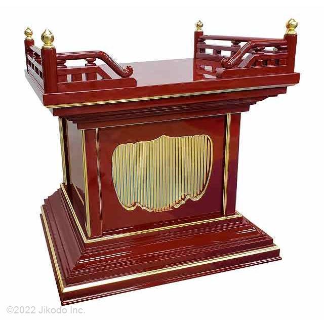 寺院仏具】黒塗り 高欄付き小型須弥壇 幅60cm サイズ調整可能 寺院仏具】黒塗り 高欄付き小型須弥壇 幅60cm サイズ調整可能