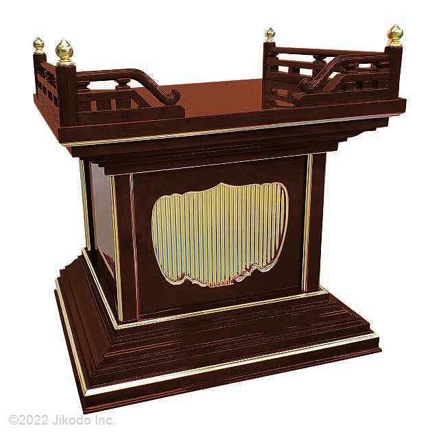 寺院仏具】黒塗り 高欄付き小型須弥壇 幅60cm サイズ調整可能 寺院仏具】黒塗り 高欄付き小型須弥壇 幅60cm サイズ調整可能