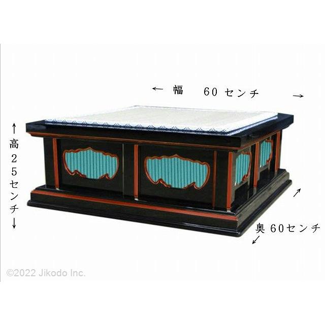 寺院仏具】幅60センチ 黒塗り面朱 一重礼盤 国内自社工場にて 寺院仏具】幅60センチ 黒塗り面朱 一重礼盤 国内自社工場にて