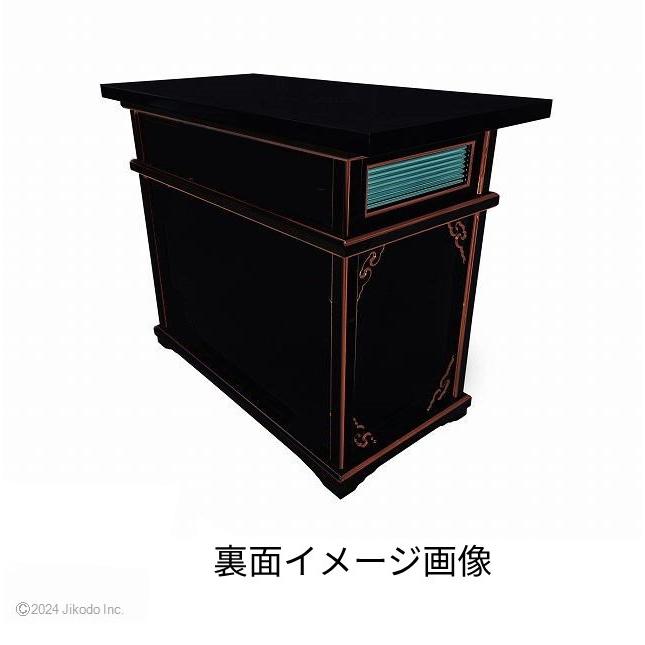 寺院仏具】黒塗り面朱 横雁木の立焼香机(御所型) 幅90センチ 寺院仏具】黒塗り面朱 横雁木の立焼香机(御所型) 幅90センチ