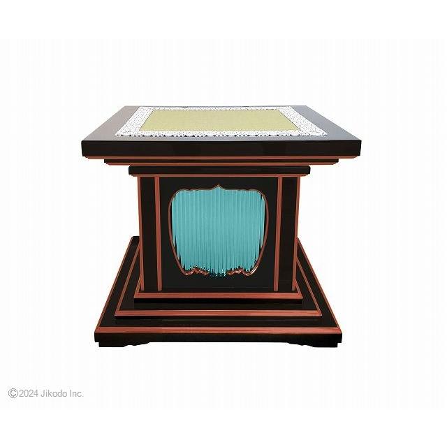 寺院仏具】黒塗り面朱 ご導師様用高級礼盤(椅子式) 360度回転 寺院仏具】黒塗り面朱 ご導師様用高級礼盤(椅子式) 360度回転