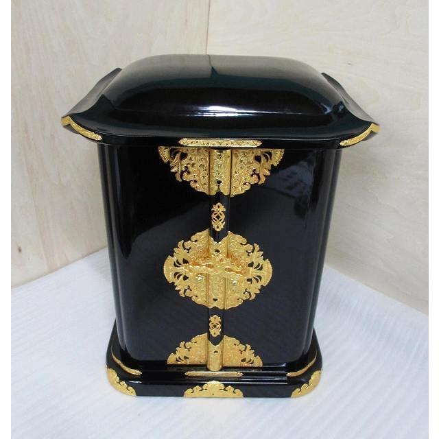 特別販売品】黒塗り 木瓜厨子 飾り金具付き(屋根幅41cm高48cm奥 特別販売品】黒塗り 木瓜厨子 飾り金具付き(屋根幅41cm高48cm奥