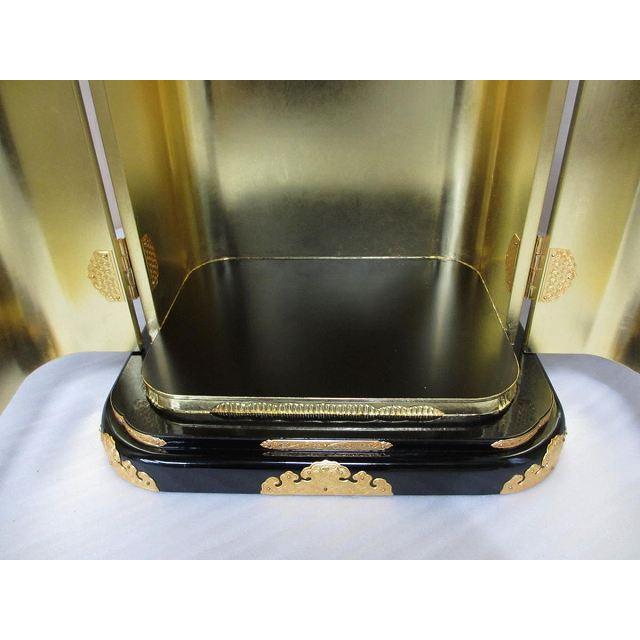 特別販売品】黒塗り 木瓜厨子 飾り金具付き(屋根幅41cm高48cm奥 特別販売品】黒塗り 木瓜厨子 飾り金具付き(屋根幅41cm高48cm奥
