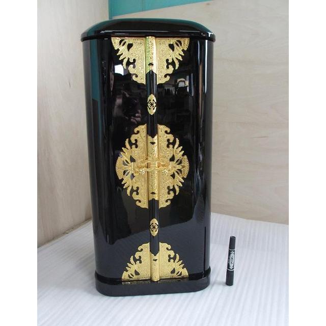 特別販売品】黒塗り 大型 丸厨子 美品(外幅32.5cm高70.5cm奥27.5 特別販売品】黒塗り 大型 丸厨子 美品(外幅32.5cm高70.5cm奥27.5