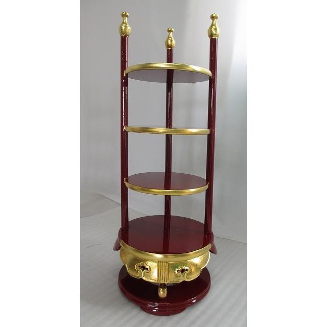 特別販売品】朱塗り 段盛り一対 香盤型(総高64cm棚幅23cm)長期 特別販売品】朱塗り 段盛り一対 香盤型(総高64cm棚幅23cm)長期