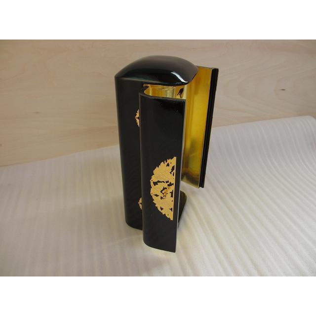 特別販売品】黒塗り 丸厨子 国産(内寸幅約10.5cm×高約23cm×奥約8cm