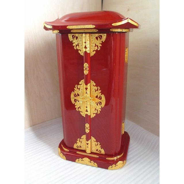 特別販売品】朱塗り 木瓜厨子 金具付き(外寸高さ57.5cm幅36cm奥 特別販売品】朱塗り 木瓜厨子 金具付き(外寸高さ57.5cm幅36cm奥