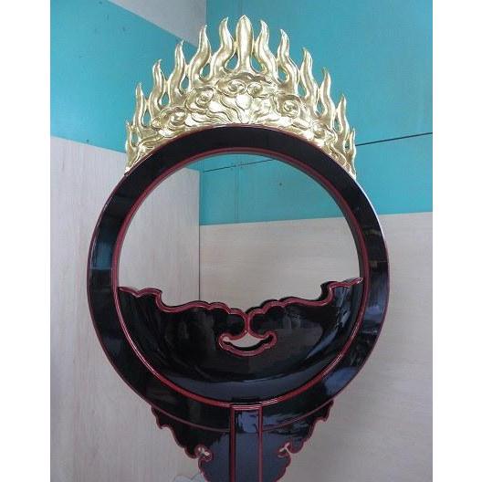 特別販売品】妙鉢台 火炎付き 黒面朱 1台(高130.5cm円内径45.5cm 特別販売品】妙鉢台 火炎付き 黒面朱 1台(高130.5cm円内径45.5cm