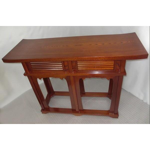 【特別販売品】欅の無垢材使用 立焼香机 最高級品　漆塗(幅106cm高77cm奥38cm)長期在庫品の為特価セール　高級仏具通販　管理番号「997211」_1