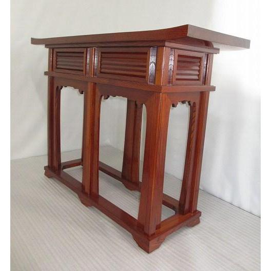 【特別販売品】欅の無垢材使用 立焼香机 最高級品　漆塗(幅106cm高77cm奥38cm)長期在庫品の為特価セール　高級仏具通販　管理番号「997211」_3