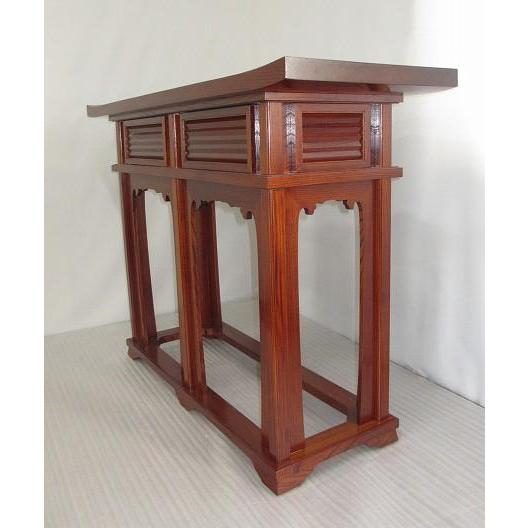 【特別販売品】欅の無垢材使用 立焼香机 最高級品　漆塗(幅106cm高77cm奥38cm)長期在庫品の為特価セール　高級仏具通販　管理番号「997211」_4