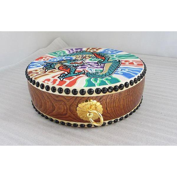 特別販売品】両面極彩色 懺法太鼓 No.2 1個(直径29cm高9cm)長期 特別販売品】両面極彩色 懺法太鼓 No.2 1個(直径29cm高9cm)長期
