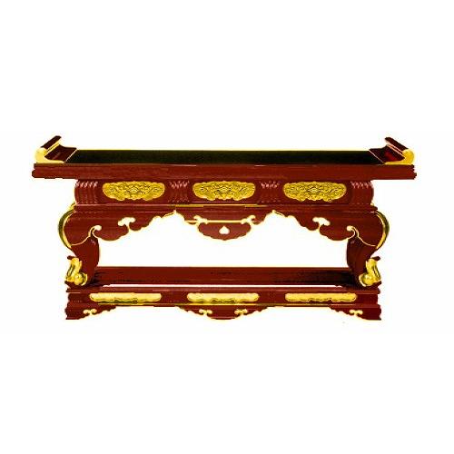 三間須弥型前机　幅212センチ 選べる３色(黒・朱・潤み)　国内自社工場で製作品　(商品番号mt075）(発送まで約35日） 受注生産品、限定サイズの特価品三間須弥型前机 幅212センチ 選べる