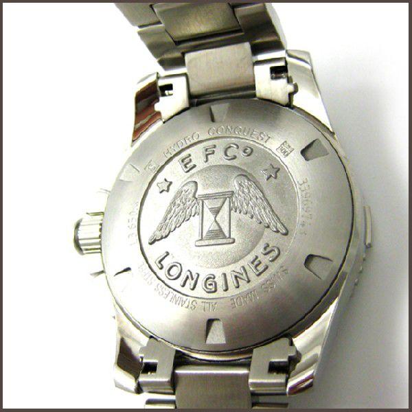 ロンジン 腕時計 メンズ LONGINES ハイドロ コンクエスト スタッズベゼル クォーツ クロノグラフ ウオッチ L3.650.4.76.6 正規品 送料無料の画像