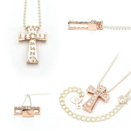 ピンクピンクシルバー PinkPinkSilver ネックレス レディース アクセサリー ピンク スター クロス CZ ペンダント シルバーチェーン付き ArisaHnasaki｜jikudo｜03