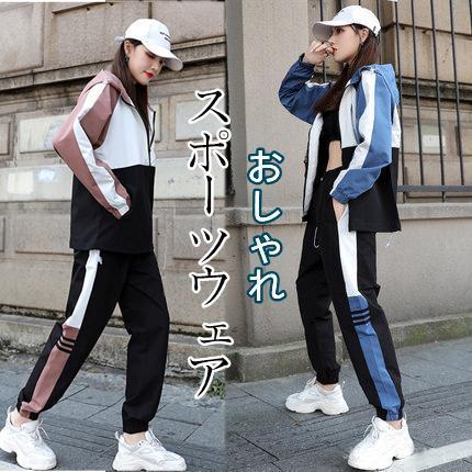 カジュアルセットアップ レディース 韓国風 涼しい スポーツ春夏