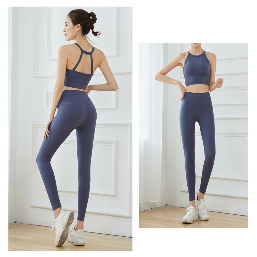 ヨガウェア セットアップ レギンス スポーツブラ カップ付き 上下セット フィットネス VeroMan |  | 07