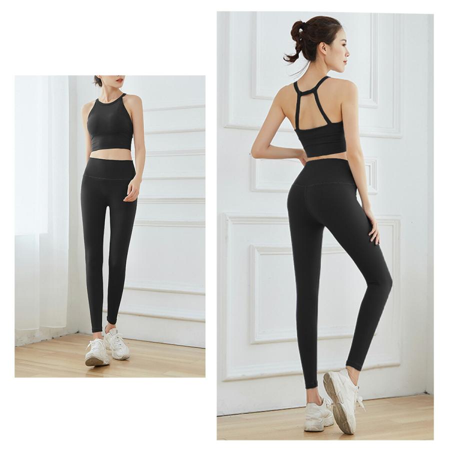ヨガウェア セットアップ レギンス スポーツブラ カップ付き 上下セット フィットネス VeroMan |  | 09