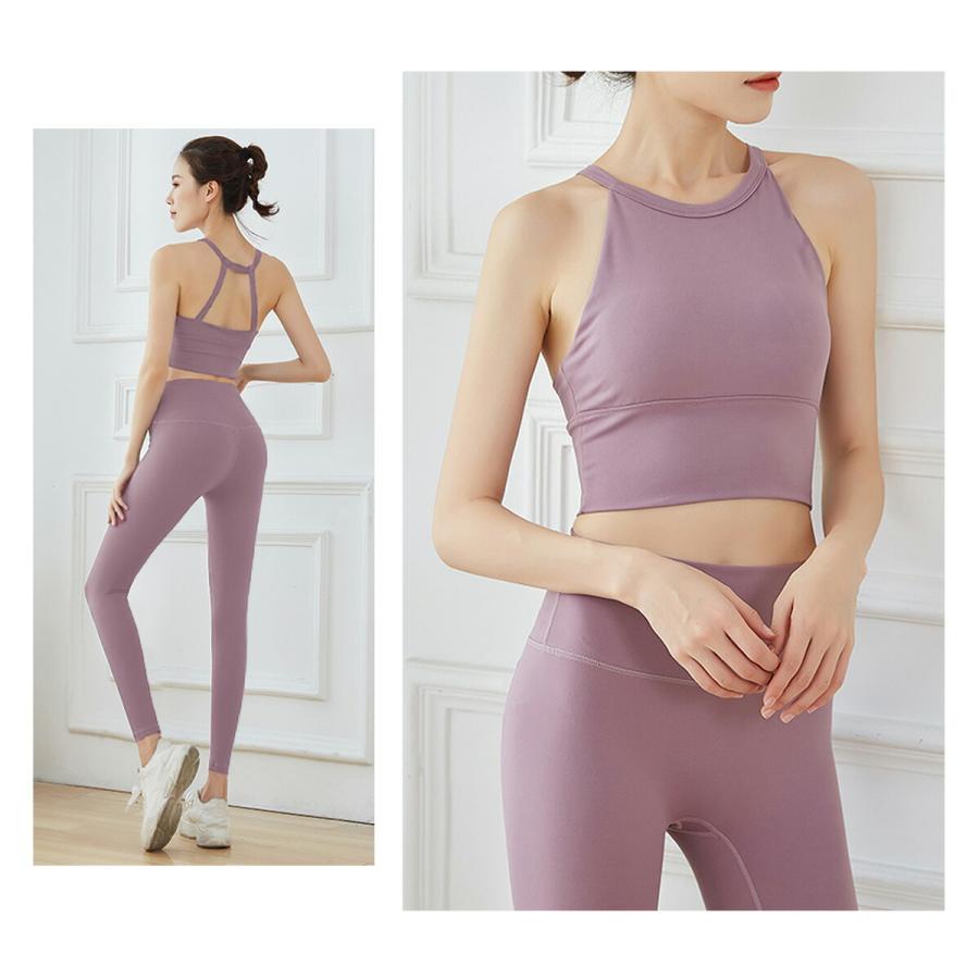 ヨガウェア セットアップ レギンス スポーツブラ カップ付き 上下セット フィットネス VeroMan |  | 11