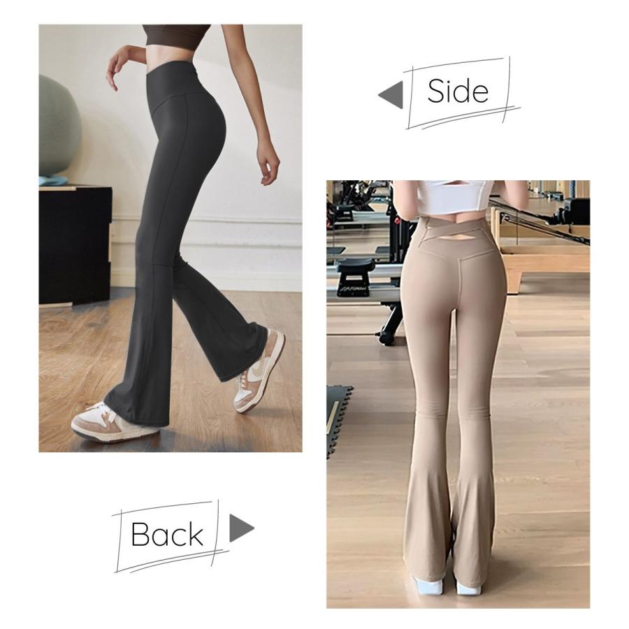 ヨガパンツ フレアパンツ フレアレギンス レディース スポーツウェア