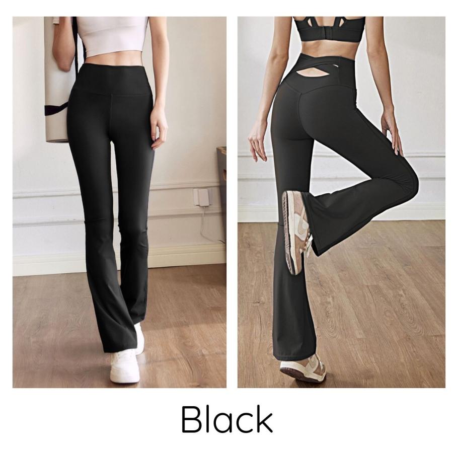 ヨガパンツ フレアパンツ フレアレギンス レディース スポーツウェア