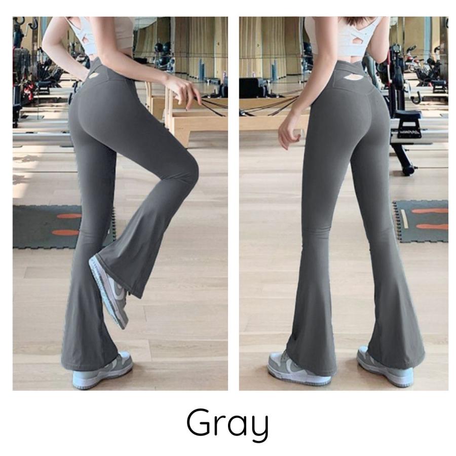 ヨガパンツ フレアパンツ フレアレギンス レディース スポーツウェア