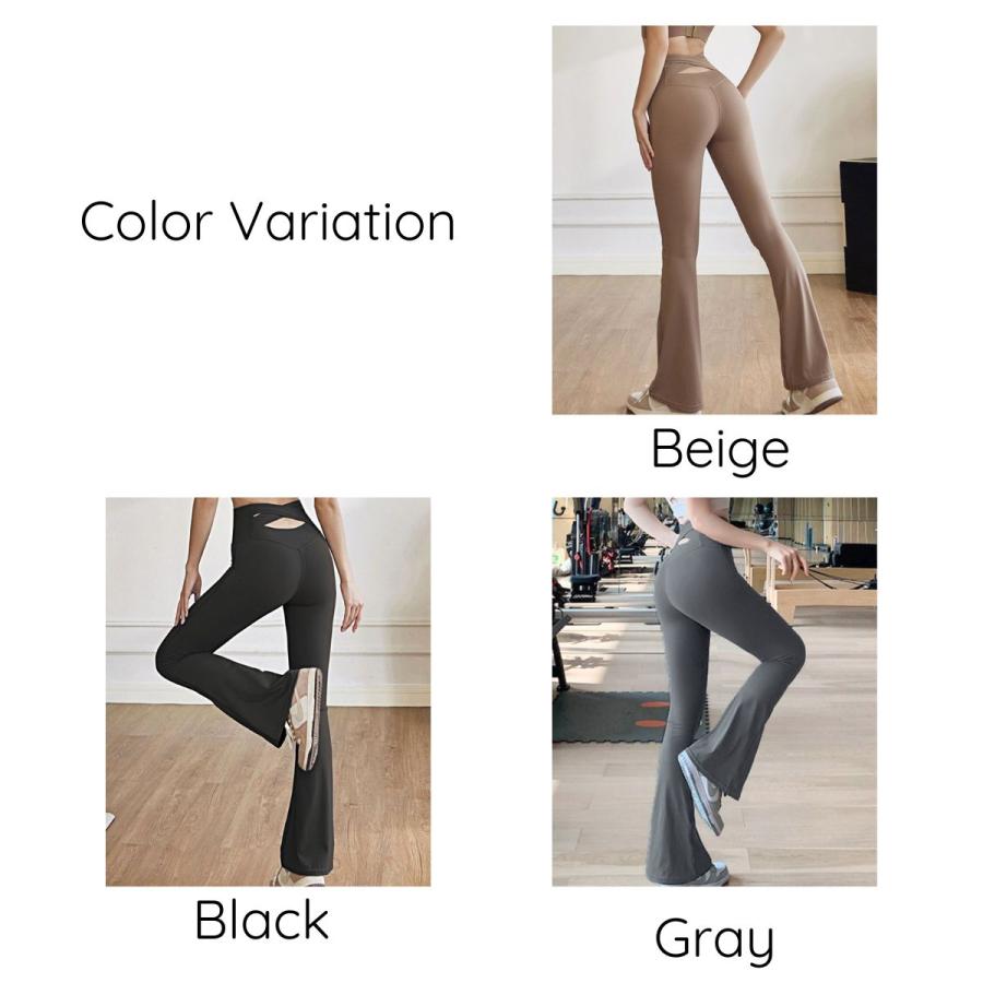 ヨガパンツ フレアパンツ フレアレギンス レディース スポーツウェア