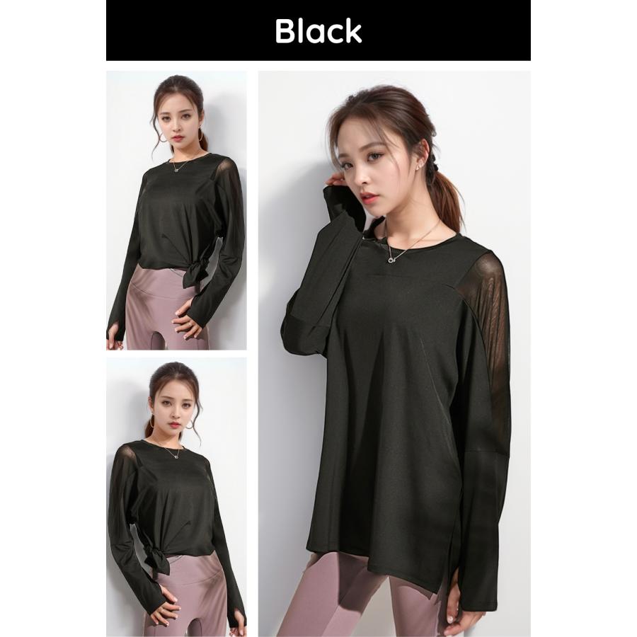 ヨガウェア トップス 長袖 ヨガトップス ヨガ 体型カバー ゆったり