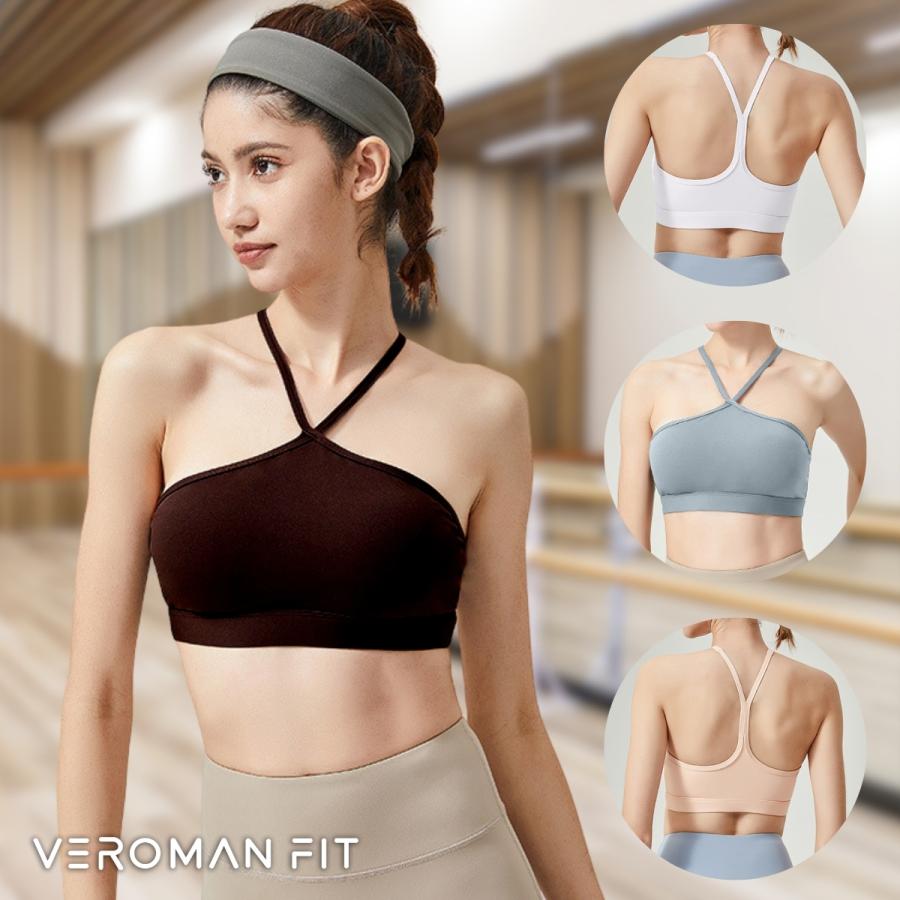 VEROMAN スポーツブラ ホルターネック トップス ヨガウェア ブラ VEROMAN スポーツブラ ホルターネック トップス ヨガウェア ブラ