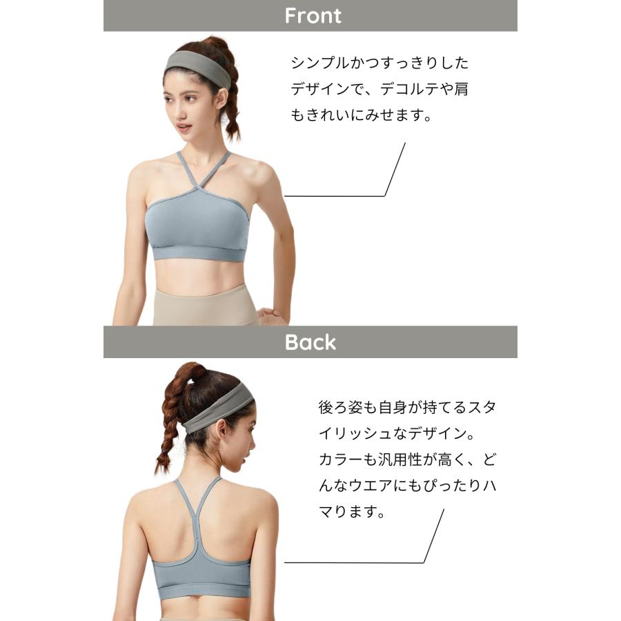 VEROMAN スポーツブラ ホルターネック トップス ヨガウェア ブラトップ