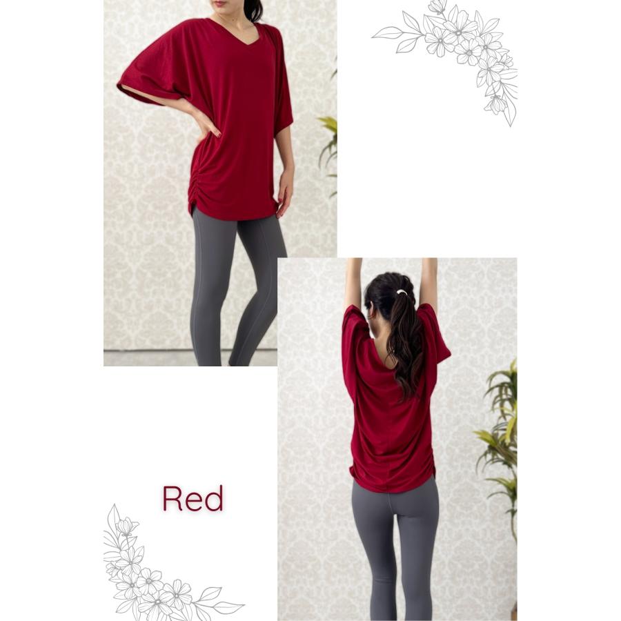 ヨガウェア トップス レディース 半袖 ヨガ 体型カバー ゆったり ロング丈 大きいサイズ ppi-ssd034 VEROMAN FIT | VEROMAN | 07